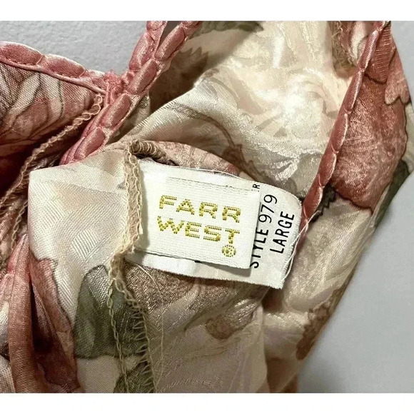 Farr West Vintage Floral Unique Slip Night Dress Size Large Luxurious Coquette - Picture 5 of 8